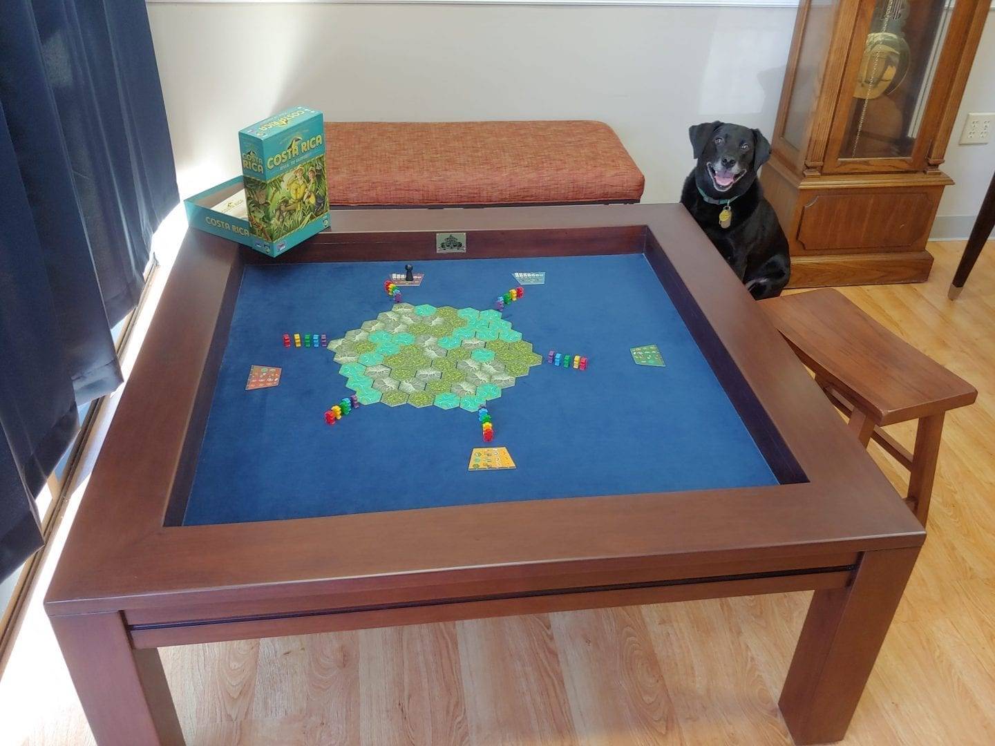Kitchen coffee height Cherry Blue dog Carolina Game Tables