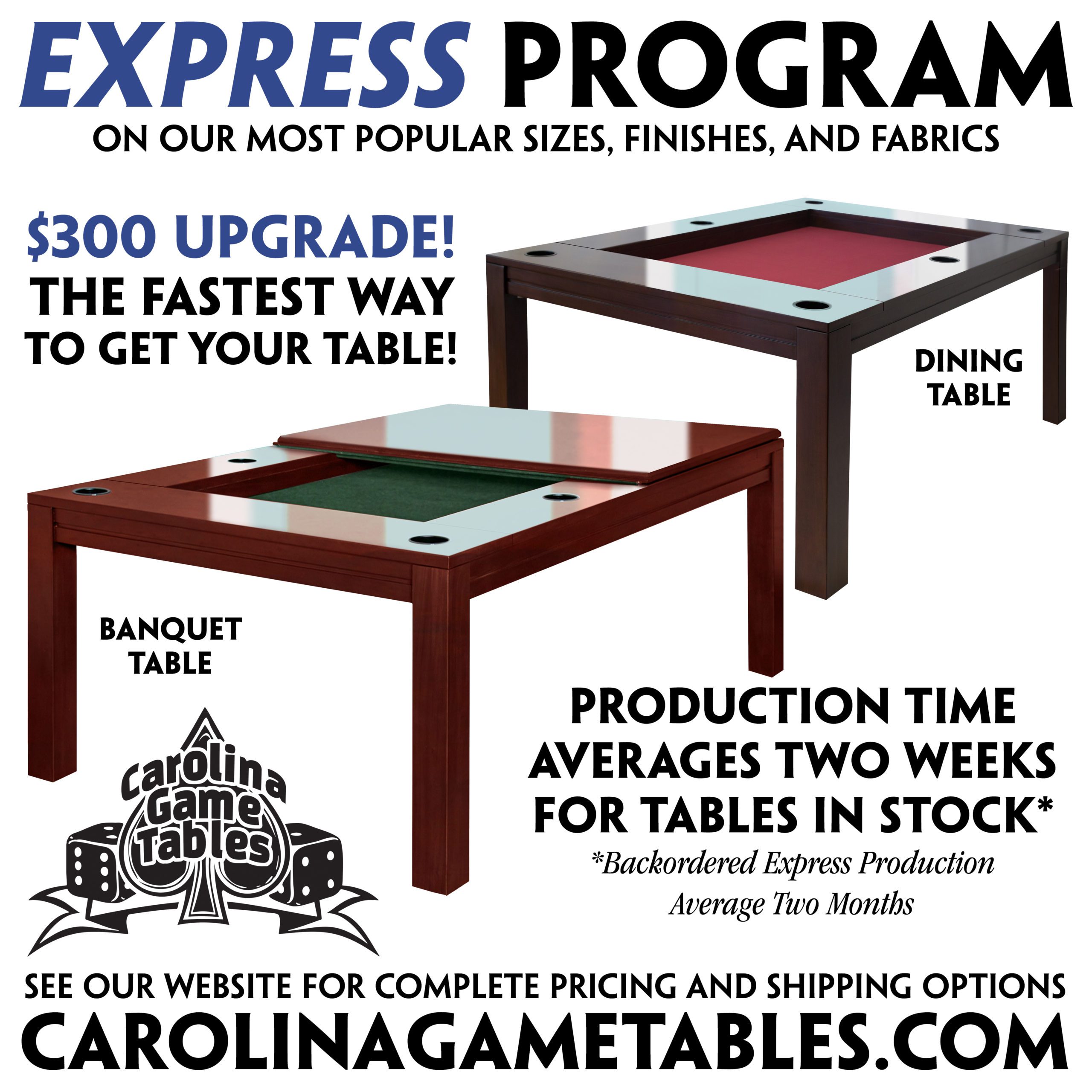 Express Game Table Production Changes