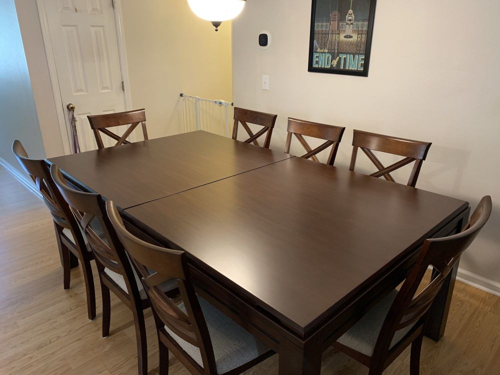 Banquet Table Cherry Finish Top on - Carolina Game Tables