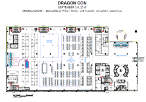 DragonCon 2016 booth location