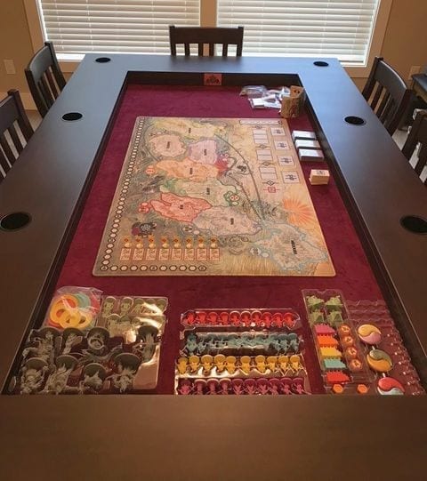 Tablezilla set up for Rising Sun and all its minis