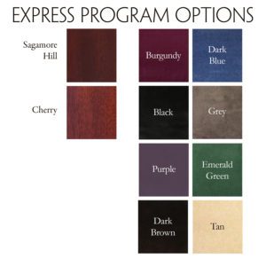 Express Program Finish and Fabric Color Options